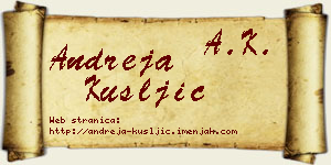 Andreja Kušljić vizit kartica
